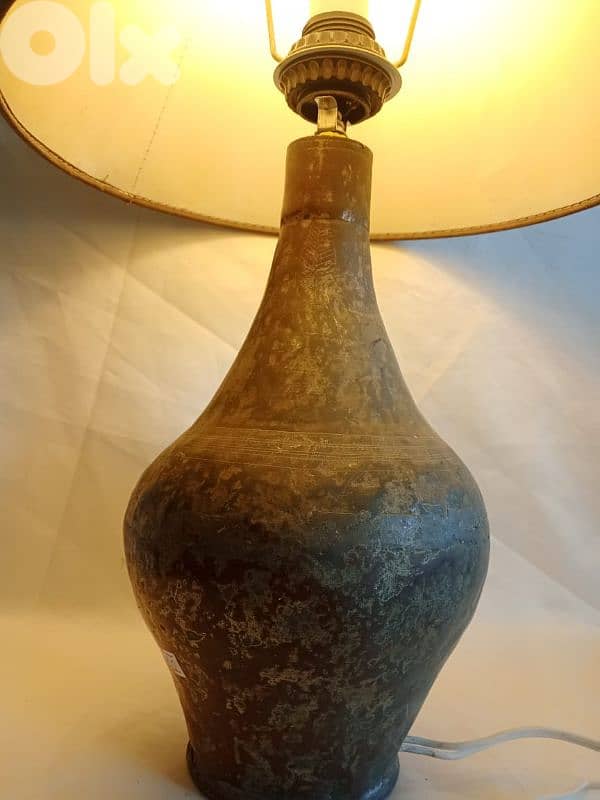 جرة قديمة نحاس أحمر عمر أكثر من مئة سنة محولة لمبادير 1