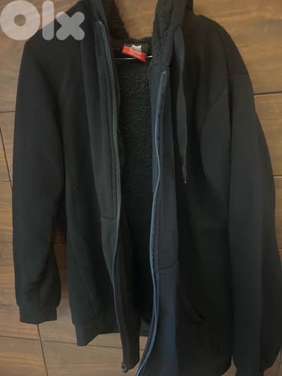 Range full zip black hoodie