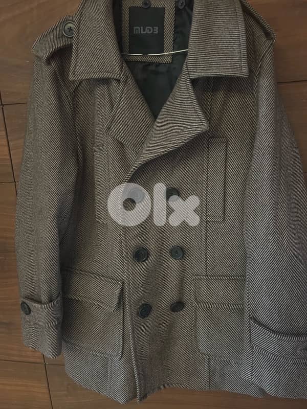 Brown woolen tweed jacket 0