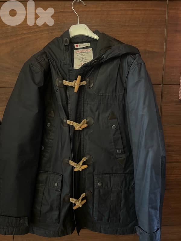 Springfield navy blue long jacket 0