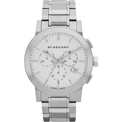 burberry silver watch