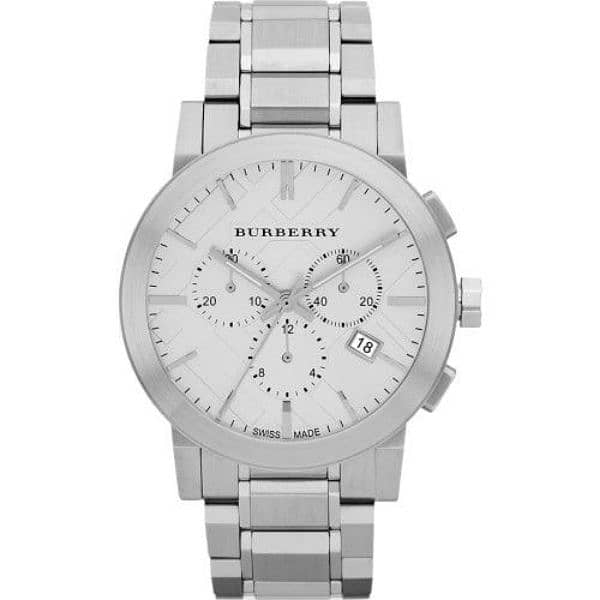 burberry silver watch 0