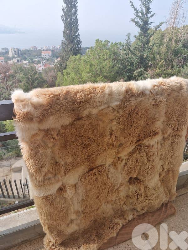 اغطية صوف طبيعي خروف وتعلب 1