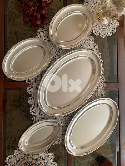 5 Pieces Stainless Steel Plates