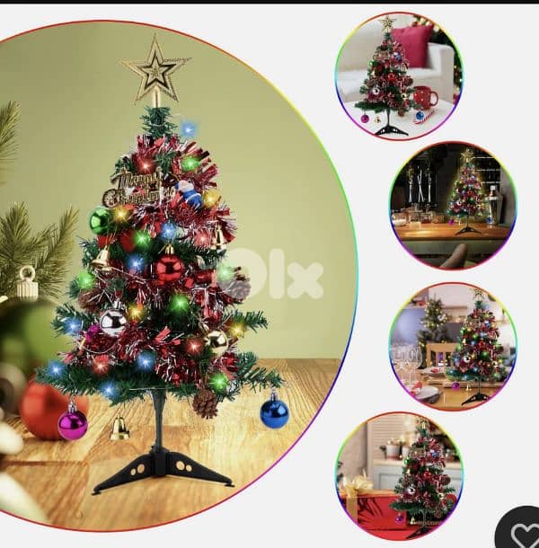 60cm Mini Christmas Tree with 24 colored balls/4$ delivery 5