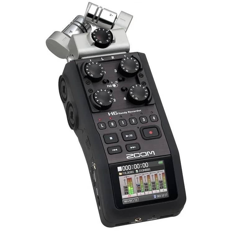 Zoom H6 Handy Audio Recorder with Interchangeable Microphone System | 0