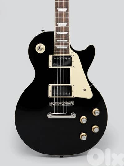 Epiphone Les Paul Black Electric Guitar + Line 6 Spider V30 Amplifier