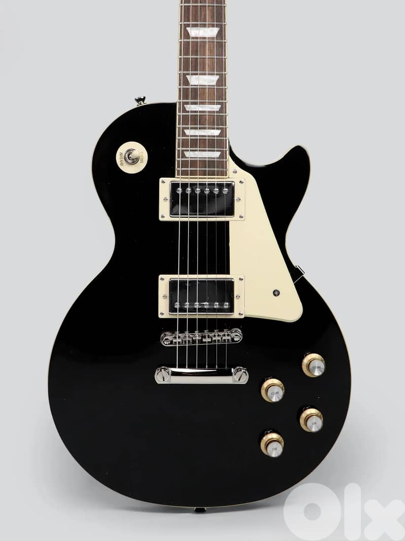 Epiphone Les Paul Black Electric Guitar + Line 6 Spider V30 Amplifier 0