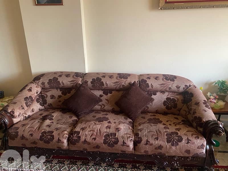 صالون حفر خشب زان 6 قطع 10 اشخاص 1