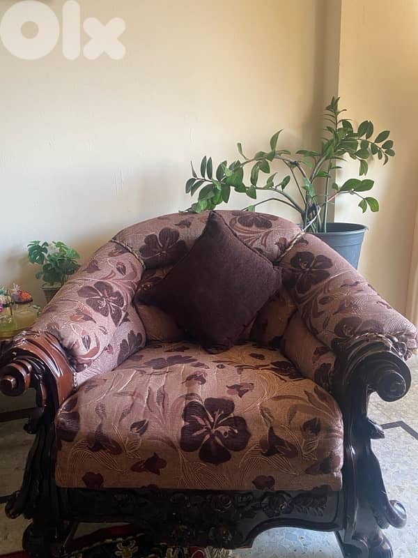 صالون حفر خشب زان 6 قطع 10 اشخاص 3