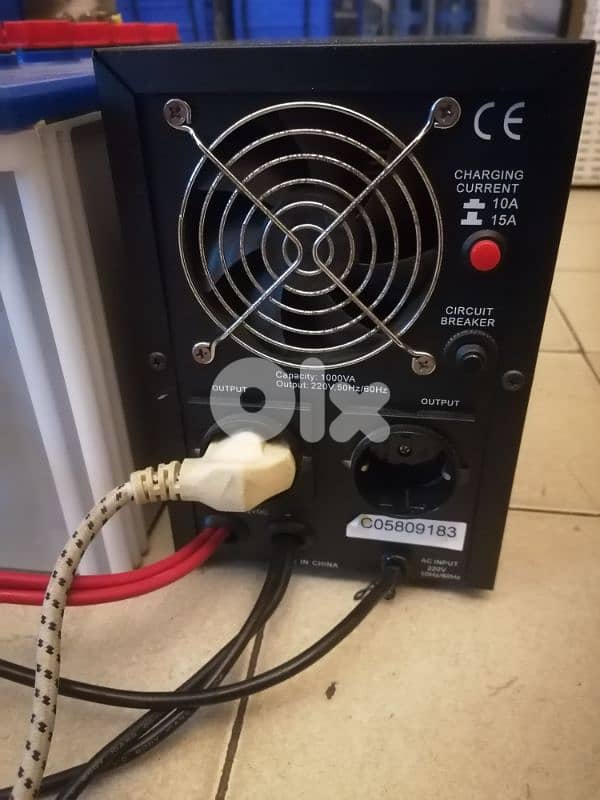 Aps&ups 1000va + 2 battery 100ah 2