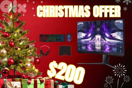 Christmas Gaming Offer – Monitor + RGB Gaming Set for ONLY $200!