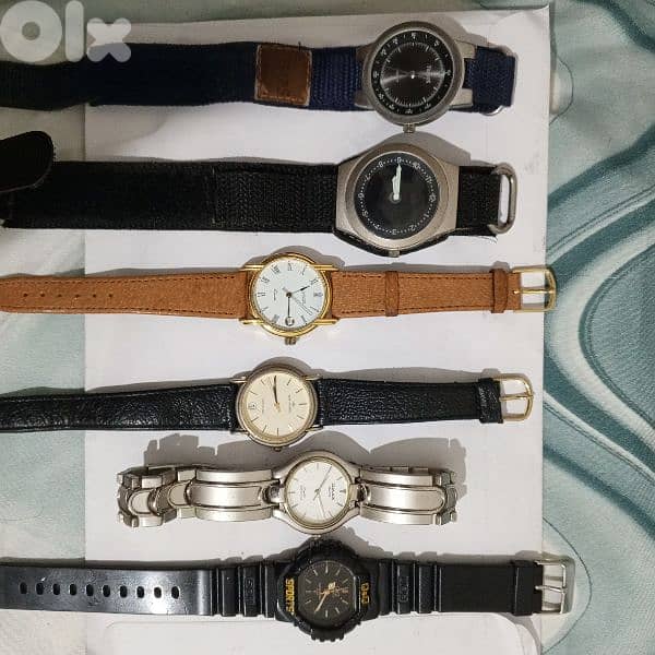 6 ساعات شاغلالين  ياباني وسويسري ب 50$ 0