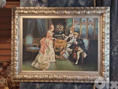 large antique european painting