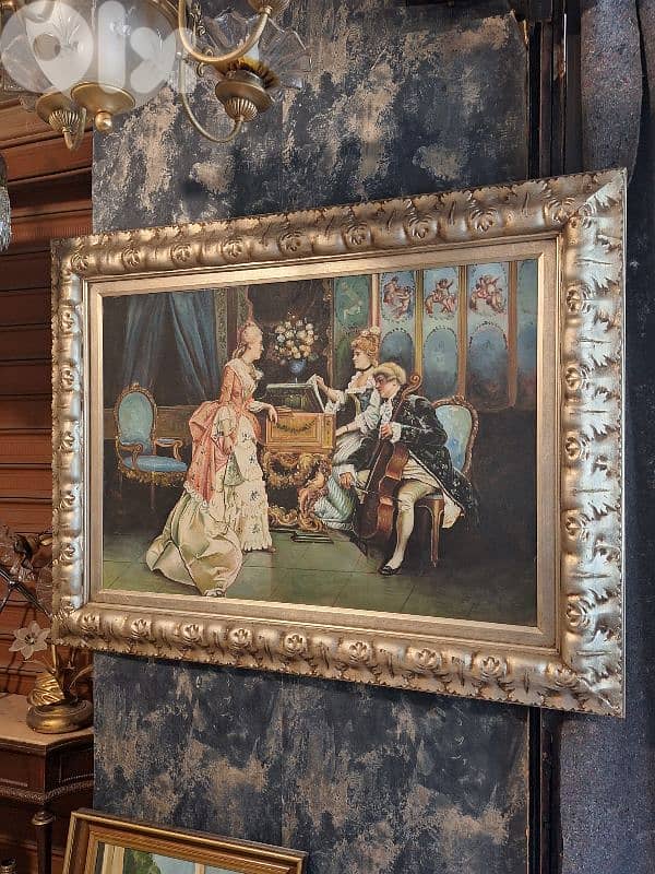 large antique european painting 1