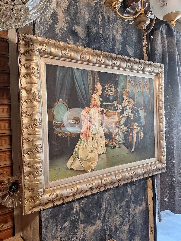 large antique european painting 2