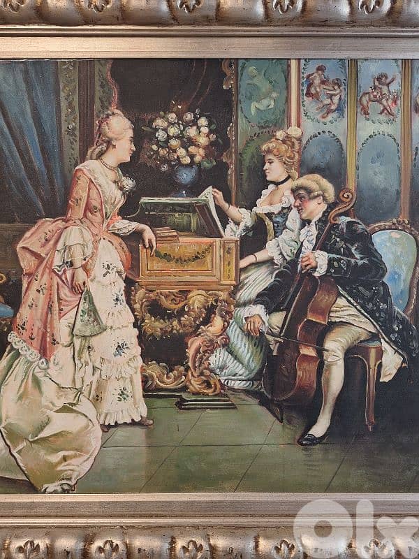 large antique european painting 3
