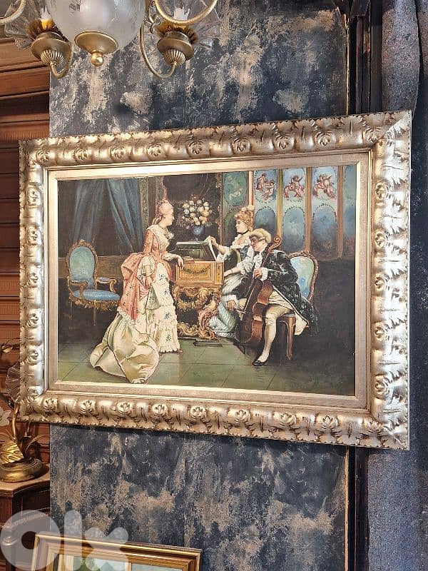 large antique european painting 4