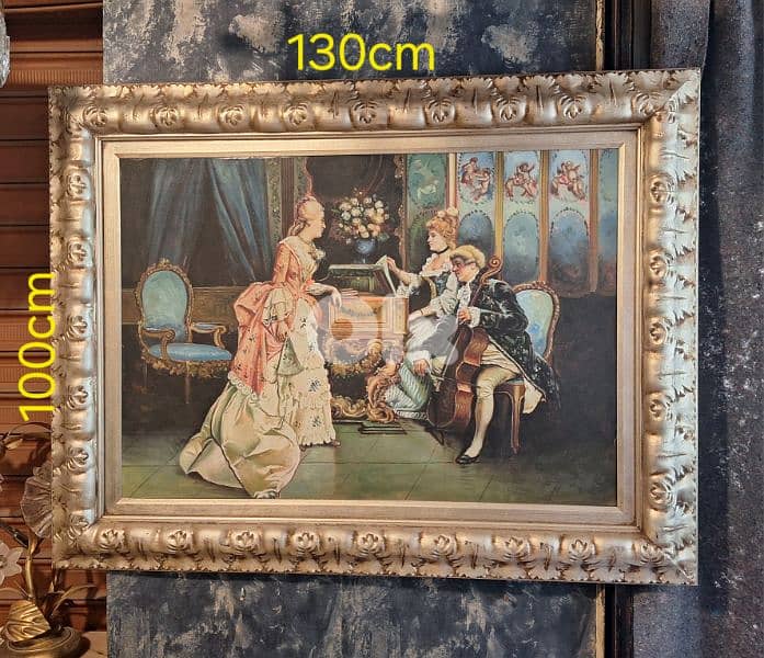 large antique european painting 5