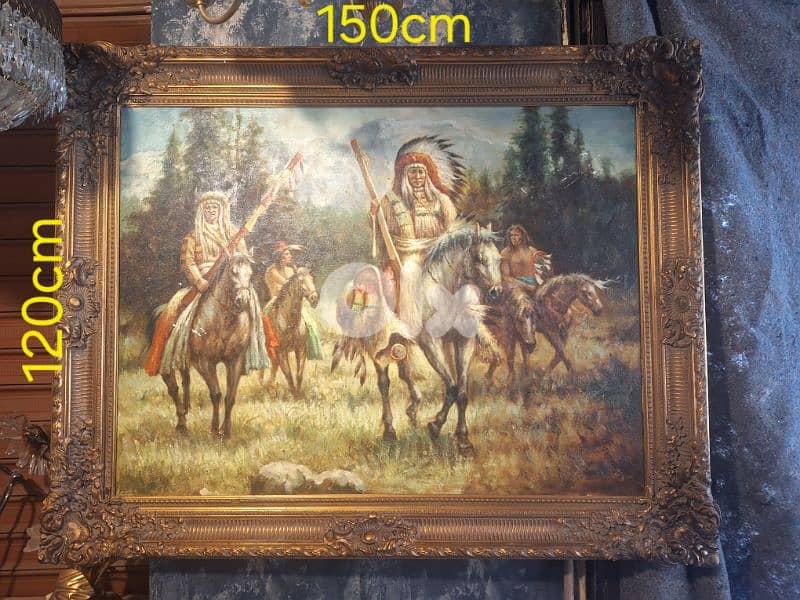 antique large oil painting 1