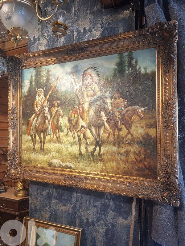 antique large oil painting 2