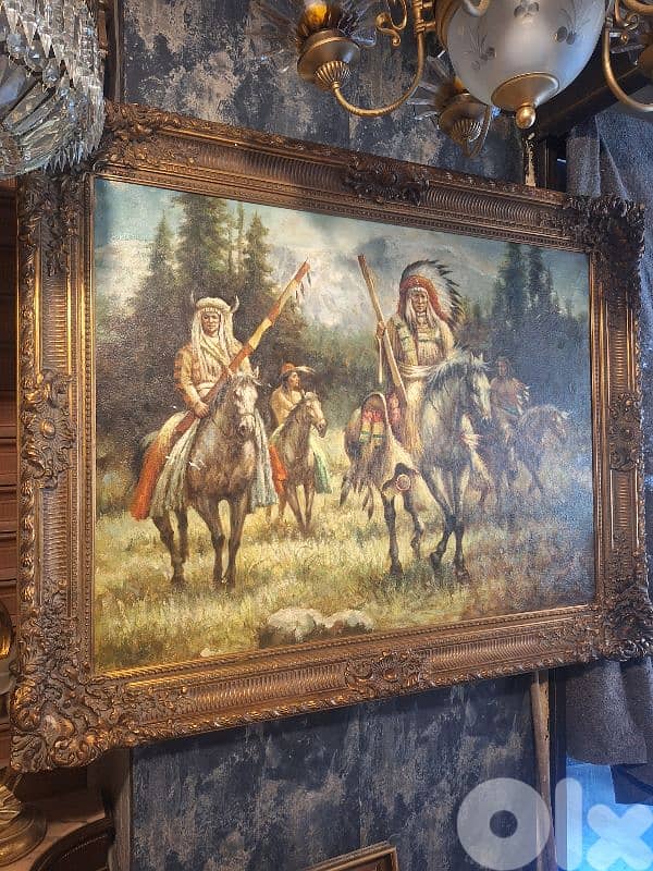 antique large oil painting 3