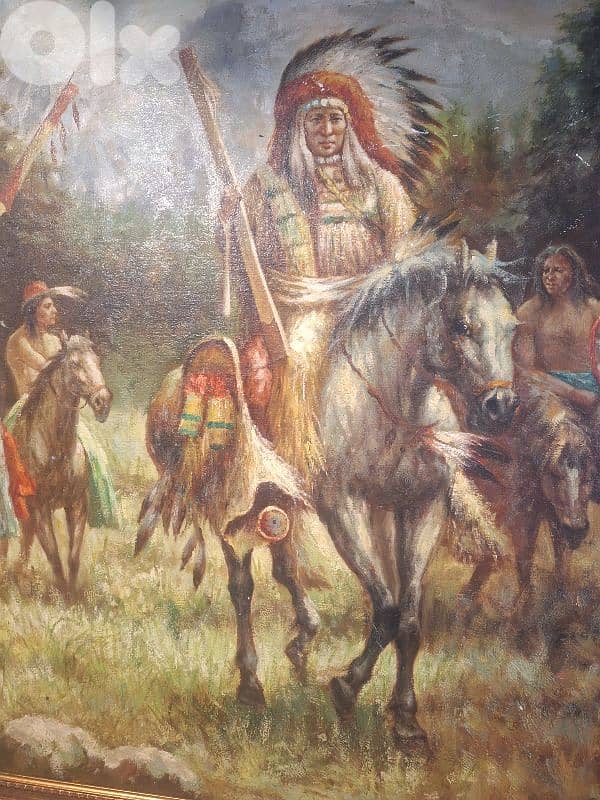 antique large oil painting 5