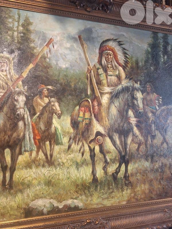 antique large oil painting 6