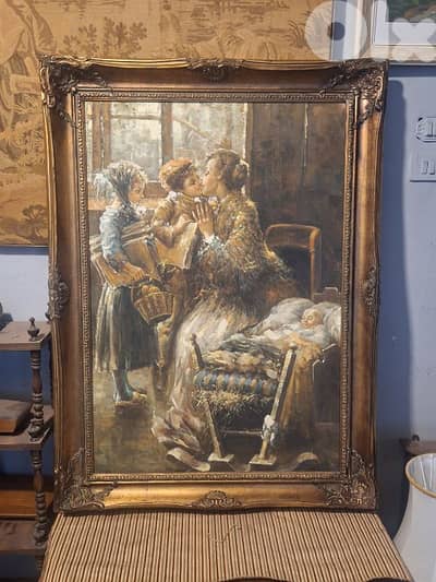 large signed oil painting