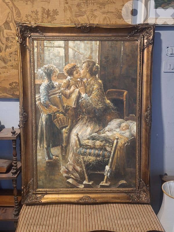 large signed oil painting 0