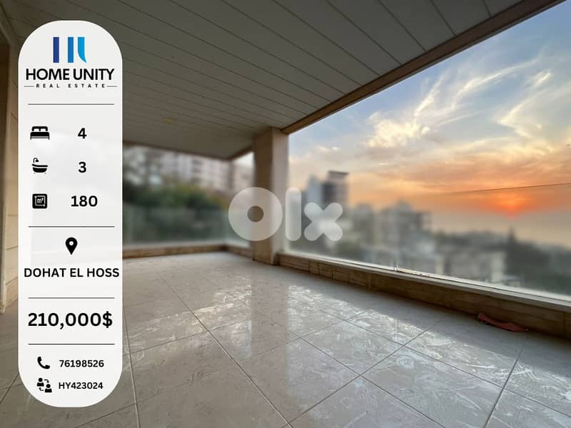 open sea view apartment for sale in dawhet el hoss 0