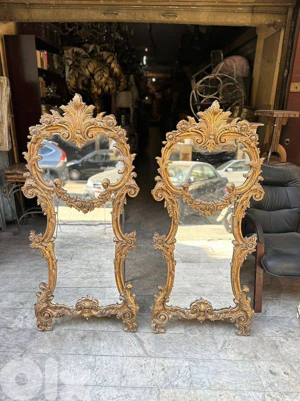 pair of frensh miroir salon 150cmx70cmمراي انتيك فرنسي عدد ٢ 1