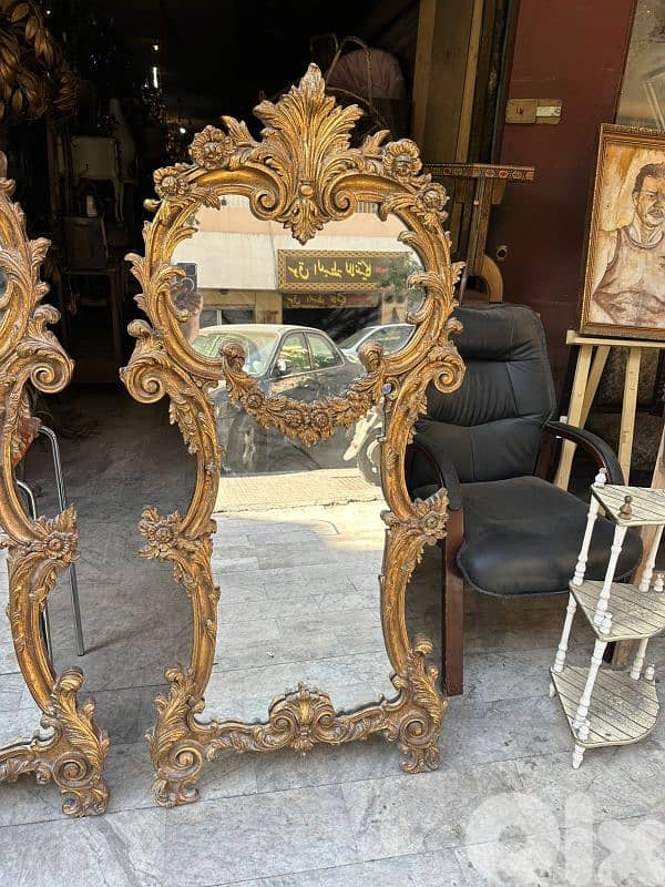 pair of frensh miroir salon 150cmx70cmمراي انتيك فرنسي عدد ٢ 3