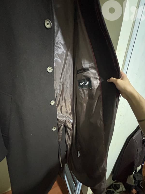 Vintage BOSS FINE&PURE Wool Coat XL 3