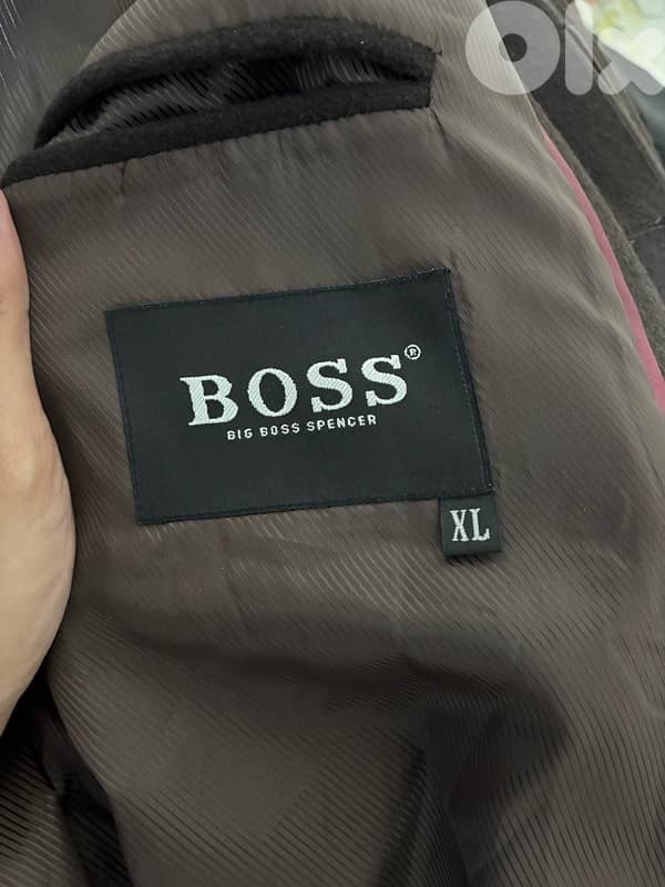 Vintage BOSS FINE&PURE Wool Coat XL 4