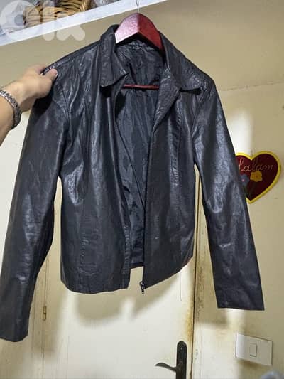 Vintage Julian Marcuir real cowhide leather jacket for woman
