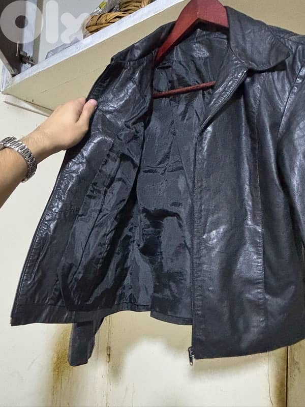 Vintage Julian Marcuir real cowhide leather jacket for woman 1