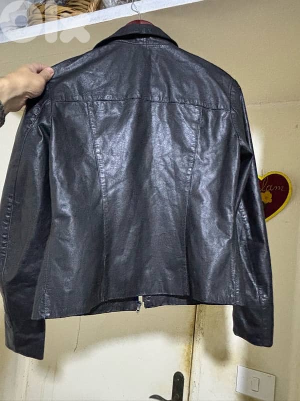Vintage Julian Marcuir real cowhide leather jacket for woman 2