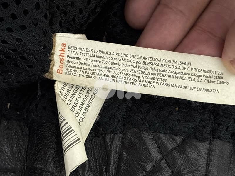 Bershka biker-style real leather jacket for woman 5