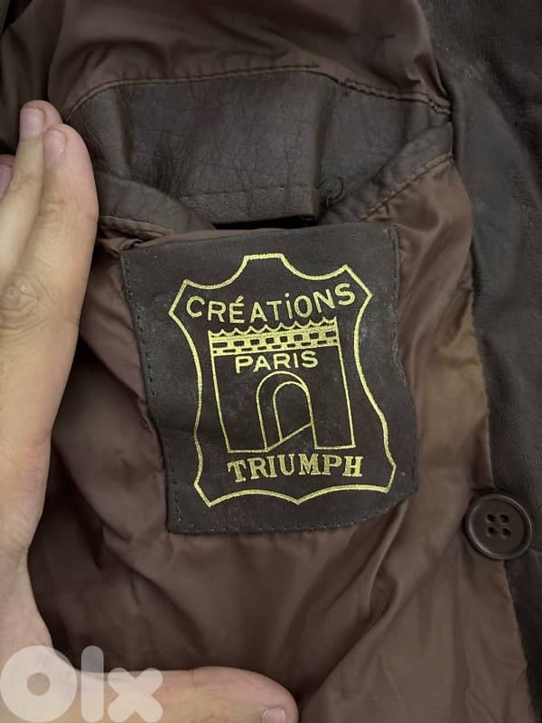 TRIUMPH PARIS Real leather jacket for man 5