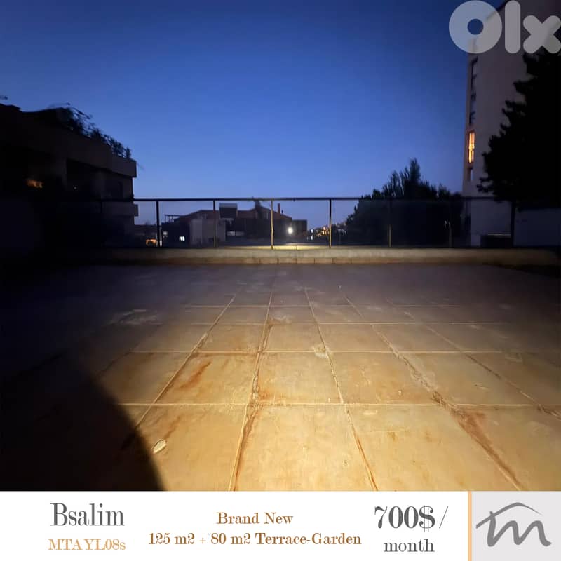 Bsalim | Brand New 125m² + 80m² Terrace | New Building | Prime Area 0