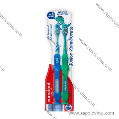 eurodont junior teeth brush 2pc/pk