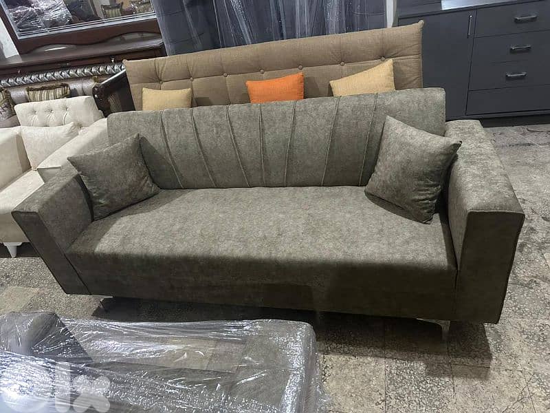 طقم كنبايات جديد خشب شوح اربع قطع 0