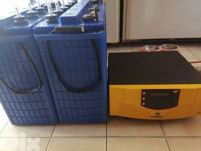 Aps 1800va 24v + بطاريتان تيوبولر كل واحدة ٢٤٠ امبير