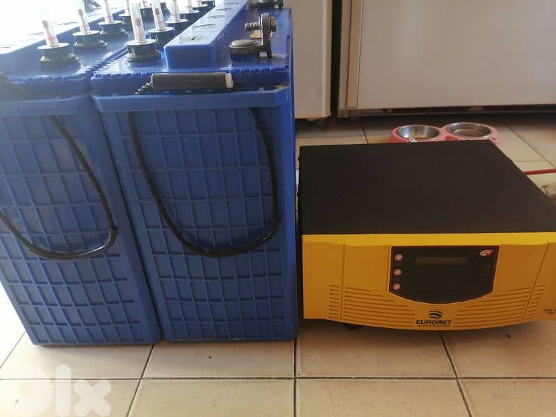 Aps 1800va 24v + بطاريتان تيوبولر كل واحدة ٢٤٠ امبير 0