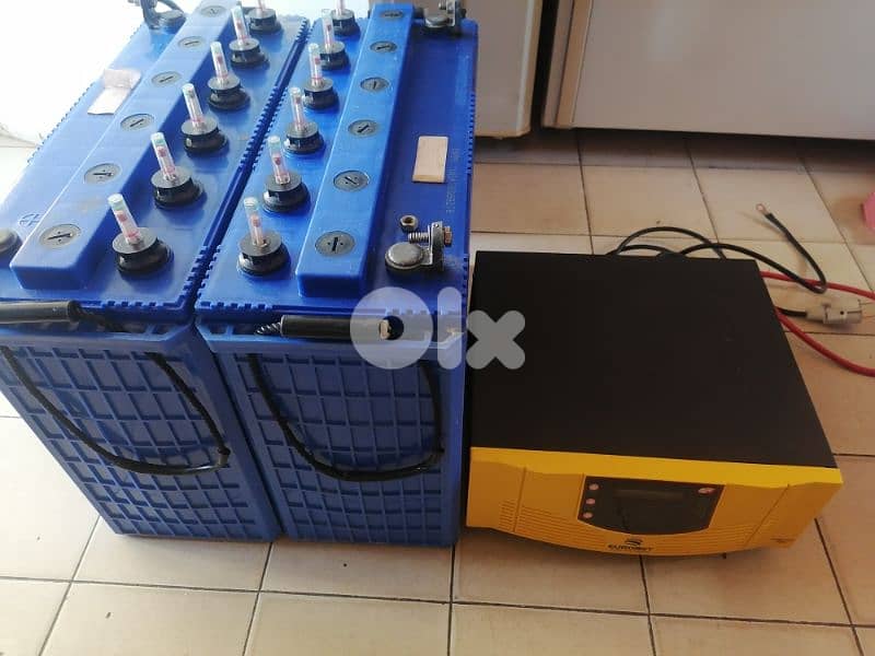 Aps 1800va 24v + بطاريتان تيوبولر كل واحدة ٢٤٠ امبير 5