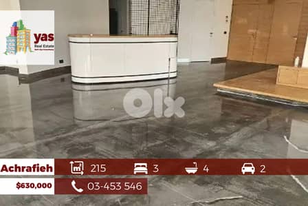Achrafieh/Rizk 215m2 | Semi Furnished | Jacuzzi | Prime Location | OH