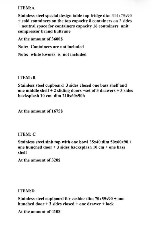 FOR SALE – Complete Indoor Food Kiosk – $4,000 9