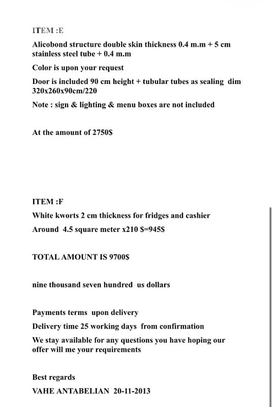 FOR SALE – Complete Indoor Food Kiosk – $4,000 10