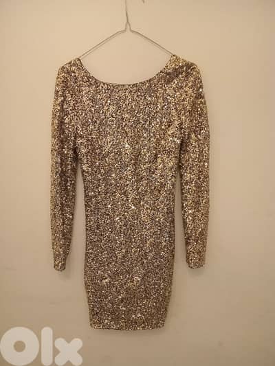 glitter gold dress